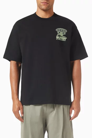 تي شيرت بطبعة كرة أرضية قطن