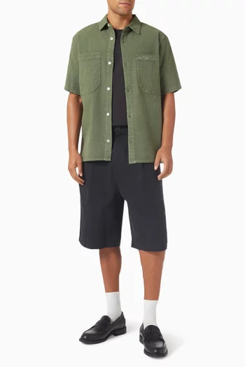 تي شيرت جيف بتطريز شعار الماركة قطن