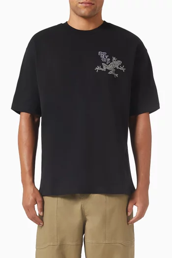 تي شيرت بطبعة كروكر قطن