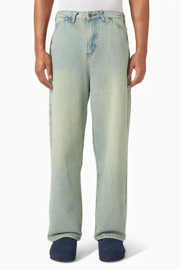 Trim Faded Jeans in Denim