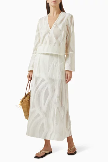 Avila Midi Skirt in Cotton