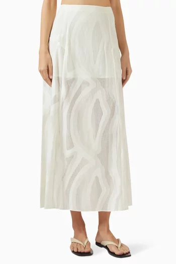 Avila Midi Skirt in Cotton