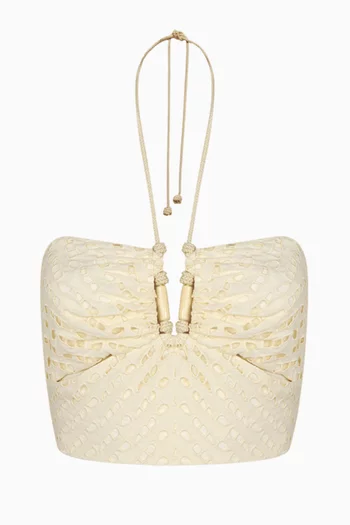 Eyelet Melinda Cropped Top