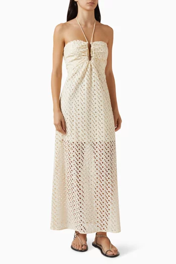 فستان ميلينا بتطريزات مفرغة