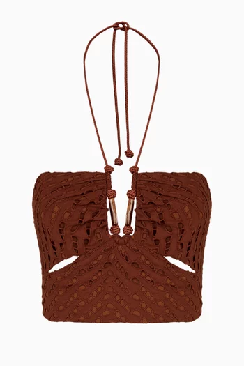 Eyelet Melinda Cropped Top