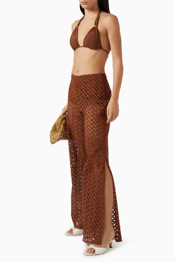 Eyelet Venice Pants in Viscose