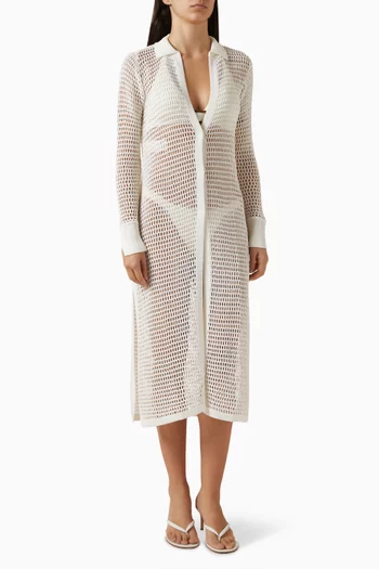 قميص جين للارتداء فوق ملابس السباحة