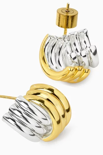 Clove Stud Earrings in 18kt Gold & Silver-plated Stainless Steel