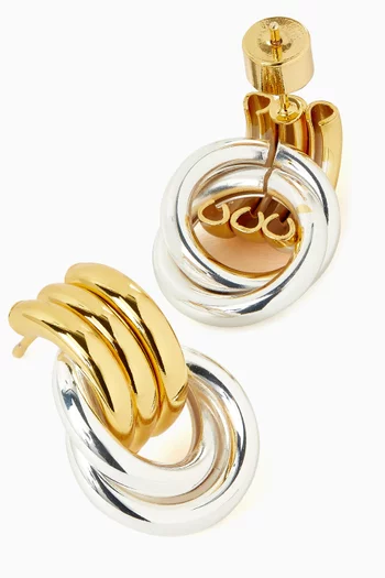 Baby Knot Earrings in Plated Metal