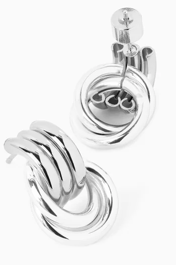 Baby Knot Earrings in Plated Metal