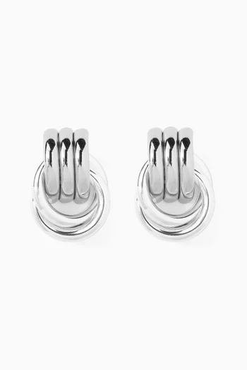 Baby Knot Earrings in Plated Metal