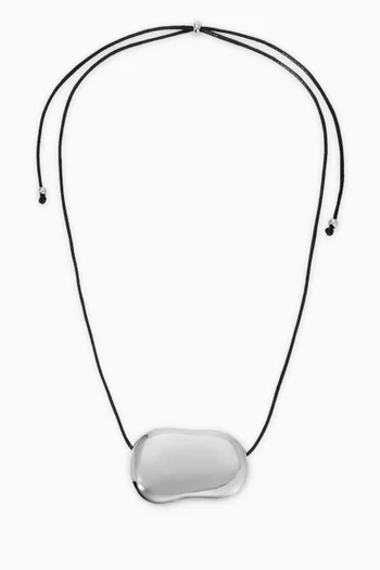 Julia Cord Necklace in 18kt Silver-plated Brass