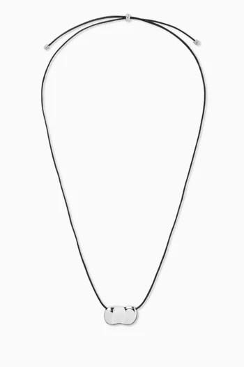 Pebble Necklace in Sterling Silver-plated Metal