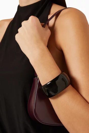 Luna Bangle in Black Resin