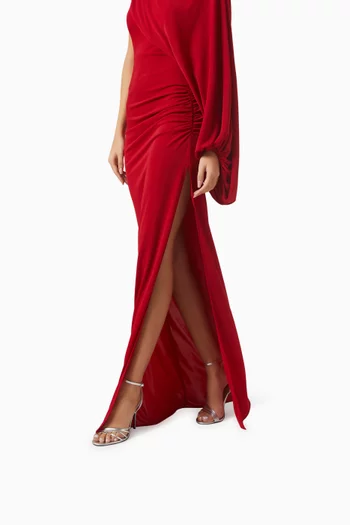 صندل إيلا بكعب 95 مم جلد لامع