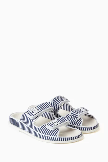 Unused Dad Flat Sandals in Canvas, EU 38