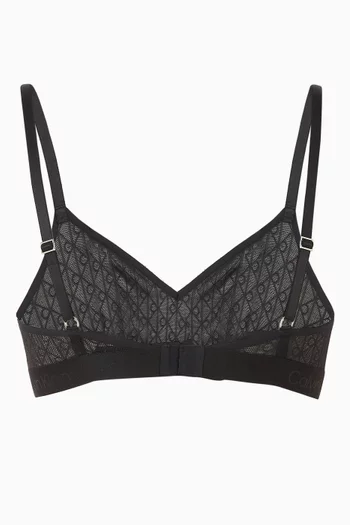 Sheer Bralette in Microfibre Lace