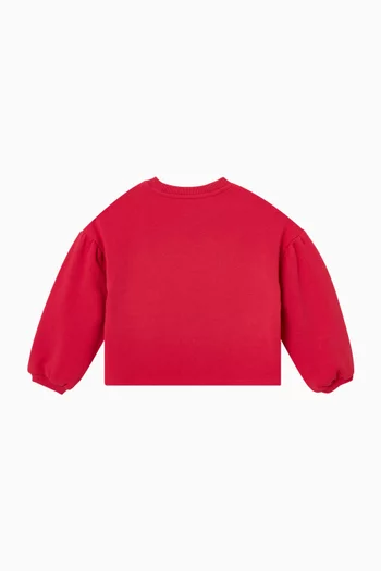 Sequin-embellished Sweatshirt in Cotton