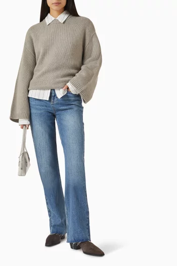 سترة فضفاضة نسيج كشمير سميك