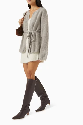 Brushed Cardigan in Cashmere