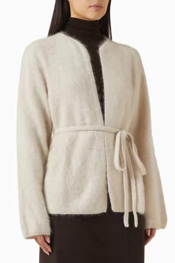 Brushed Cardigan in Cashmere