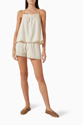 Yoke Co-ord Set in Cotton Poplin