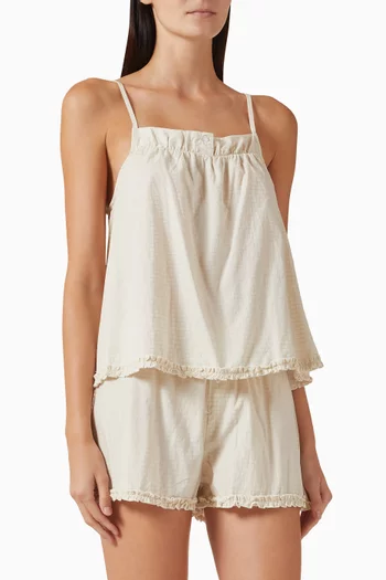 Yoke Co-ord Set in Cotton Poplin