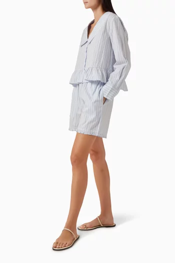 Flounce Shorts in Cotton Poplin