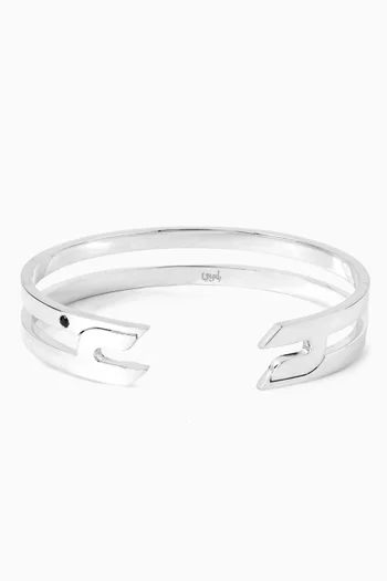Arabic Letter "Ein" Cuff in Sterling Silver