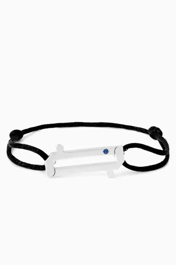 سوار بحلية حرف "ب" فضة إسترلينية