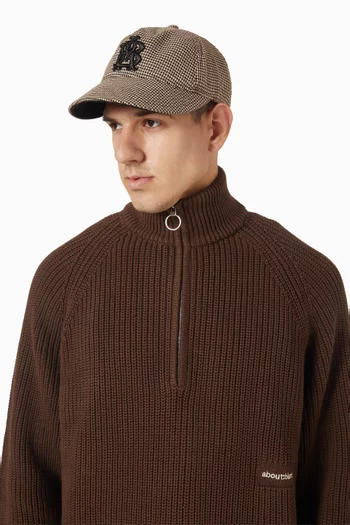 كاب بأحرف شعار الماركة مزيج صوف