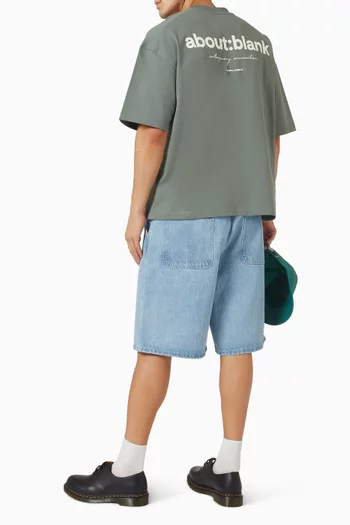 تي شيرت بقصة مربعة قطن