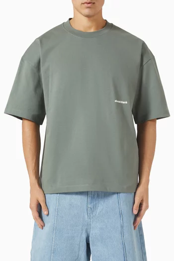 تي شيرت بقصة مربعة قطن