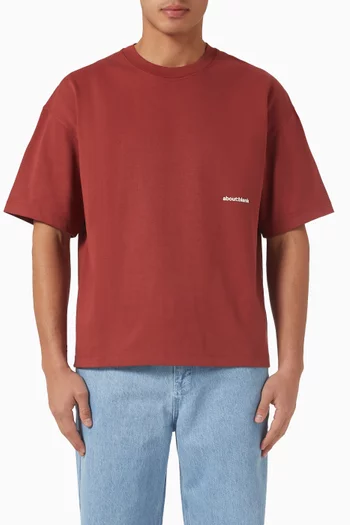 تي شيرت بقصة مربعة قطن