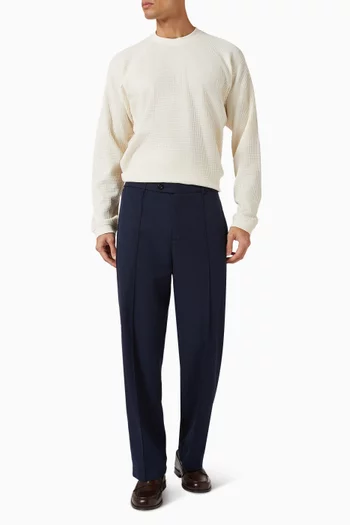 تي شيرت بأكمام طويلة قطن بنسيج متشابك