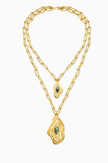 قلادة نيبولا نحاس مطلي ذهب عيار 21