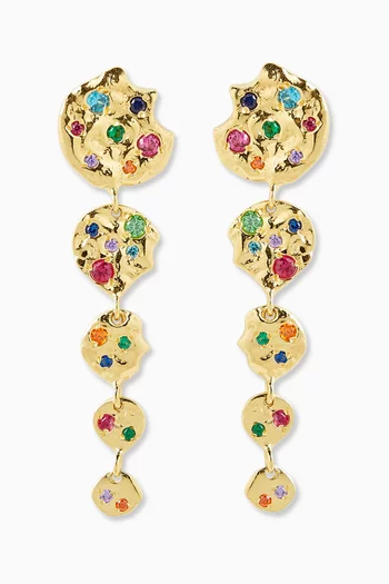 أقراط متدلية معدن مطلي