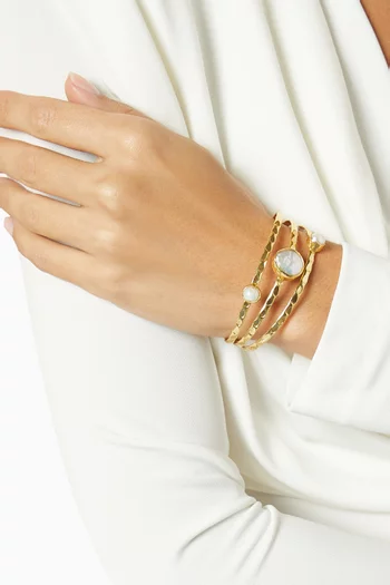 سوار مرصع باللؤلؤ معدن مطلي