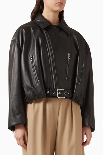 Biker Jacket in Nappa Lambskin