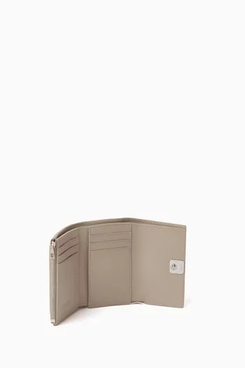 Anagram Small Vertical Wallet in Leather