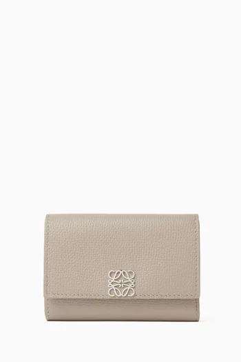 Anagram Small Vertical Wallet in Leather