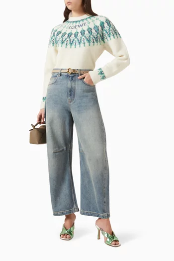Barrel-leg Jeans in Denim