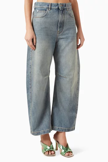 Barrel-leg Jeans in Denim