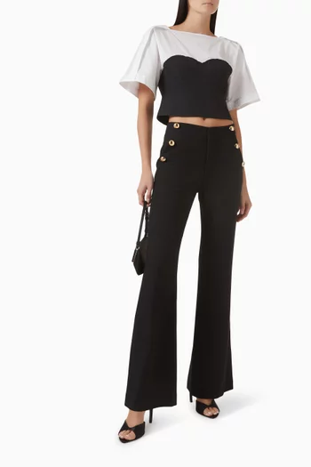 Hallen Combo Top in Cotton Blend