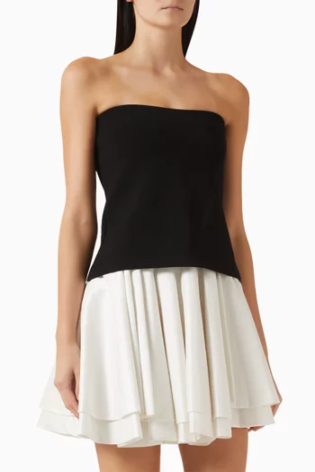 Isabelle Knit Mini Dress in Taffeta