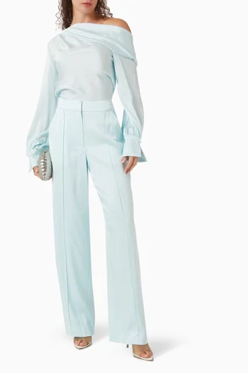 بلوزة آليس بكتف مكشوف ستان