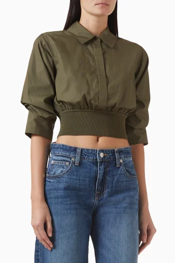Stiles Crop Shirt in Cotton
