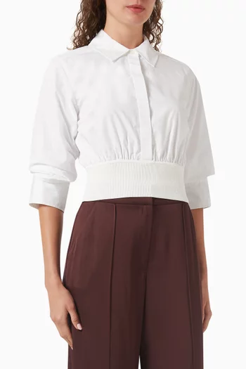 Stiles Crop Shirt in Cotton