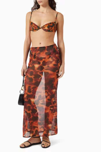 Delina Maxi Skirt in Mesh