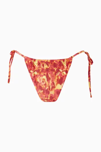 قطعة بيكيني سفلية ريو مطرزة بالكريستال